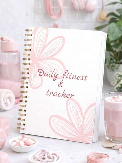 دفتر تخطيط اللياقة البدنية اليومي - دفتر ملاحظات اللياقة البدنية الأنيق بحجم A5 مع سجل تمارين الجيم ، تتبع الوجبات ، ملاحظات ، لتتبع أهداف اللياقة البدنية والتحفيز اليومي ، خسارة الوزن للنساء ، معدات التمرين ، لوازم مكتبية مدرسية ، هدايا عيد الفصح