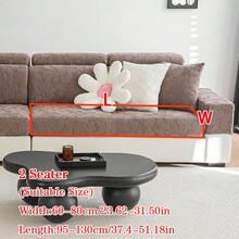 1件装毛绒提花防滑沙发垫套，柔软亲肤，防宠物抓挠，弹性沙发套，适用于L型沙发和1/2/3/4座沙发，四季皆宜（单独出售） - 咖啡棕 - 查看 12