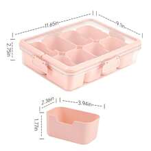 8-Compartment Portable Fruit Storage Box With Lid Leak-Proof Snack Container, Suitable For School, Work, Travel - Multicolor - View 7