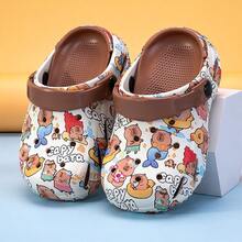 Cute Cartoon Breathable Non-Slip Comfortable Indoor Slippers For Kids - Brown - View 5