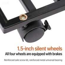 Heavy Duty Metal Plant Caddy With 4 Lockable Wheels, Rolling Plant Stand Mover For Large Flower Pot, Furniture, Home & Garden Use - Plant Cart - View 7