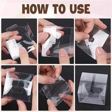10/30pcs Transparent PVC Plastic Boxes, Suitable For Towels, Tea, Decorative Items Storage, Birthday Party Surprise Gifts, Multi-Functional - Multicolor - View 3