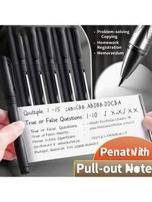 3/5pcs Self-Adhesive Note Pad With Pen - Tear-Off Paper Design Study/Office Tool - Creative Fun Adult Writing Gadget - Easter Basket Filler, Mother's Day Gift, Graduation Necessity, Spring Organizing Essential, Office Desk Organizer - Type a - View 1