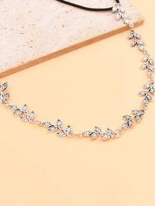 Bohemian Style Silver Leaf Hair Chain Headband, Multi-Layer Bridal Headpiece, Jewelry Festival Halloween Wedding Hair Accessories For Women,Summer,Holiday,Travel - Multicolor a - View 2
