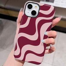 Wave Ripples 1pc Glossy Artistic Water Wave Dual-Layer Protective Phone Case, Compatible With Samsung/Compatible With IPhone 11/12/13/14/15/16/17 Pro Max - Multicolor - View 2