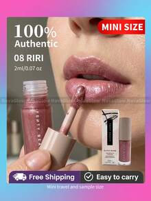 FENTY BEAUTY Gloss Bomb Universal Lip Luminizer Trav Mini 08 RIRI - Shimmering Rose Mauve Nude 2ml/0.07 Oz - 08 RIRI - 查看 1