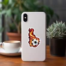 50pcs 2026 World Cup Football Stickers, Football Party Decorations, Football Graffiti Stickers, Bicycle Stickers, Sports Stickers, Suitable For Water Bottles, Guitars, Luggage, Phone Cases, Laptops, Skateboards, Gifts, Etc. Scrapbook Supplies Stationery Funny Stickers - B - View 3