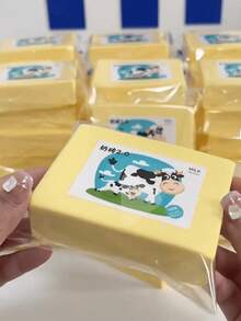 Soft Milk Brick Slow Rebound Sticky Simulation Toy, Realistic Yellow Butter Cake, Emitting The Aroma Of High-End Pastries, Soft Texture, Very Fun To Play With - View 7