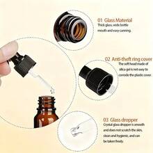 2 piezas de botellas/contenedores rellenables de 30ml - Botellas color marrón oscuro para aceites esenciales, sueros, botellas con cuentagotas de tamaño de viaje - Ver 8