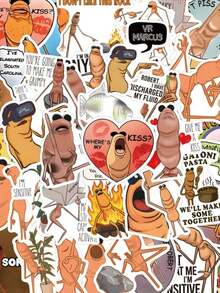 50pcs Retro Tech Stickers, Cartoon Hacker Stickers, 80s 90s Vintage Stickers, Waterproof Vinyl Stickers, Bulk Pack For Water Bottles, Skateboards, Luggage, Laptops, Bumpers, Party Supplies - B - Xem 13