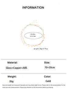 1pc Summer Vacation Style Beaded Multi-Layer Chain Waist Belt For Women, Unique Design Delicate Body Chain Accessory, Suitable For Engagement, Wedding, Party, Festival, Gift For Friends And Lovers - Gold - View 7