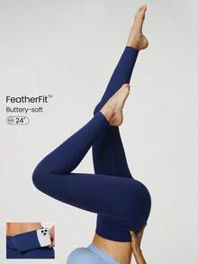 GLOWMODE 24" FeatherFit ™   Low Impact 7/8 Leggings Gym  Spring Summer - 藏蓝色 - 查看 13