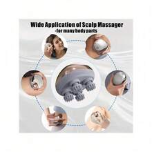 SOKANY Electric Scalp Massager, Type-C Charging (Including 500mAh Lithium Battery).Three-Speed Speed Adjustment, One-Button Free Switching.ABS Material.Suitable For Head, Neck, Arm And Leg Massage. - Multicolor - View 4