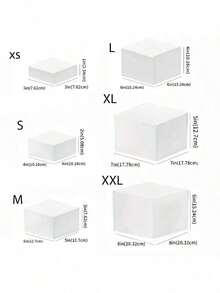 Senmeo 6-delade bufféställ med ihålig botten - Matställ i akryl | Julklapp för dessert/smycken/festpresent - vit fyrkant - Visa 8