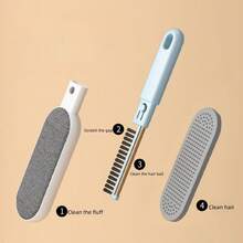1pc Reusable Dust Cleaning Brush, Double-Sided Pet Hair Remover, Manual Static Hair Removal Brush, Suitable For Cats, Clothes, Sofa, Furniture, Bedding, Carpets, Durable Polypropylene Material, No Power Required - Multicolor - View 9
