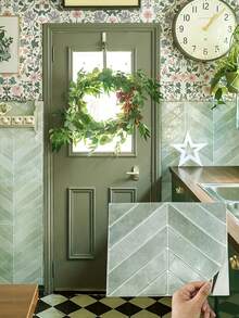 1pc 30*30cm 3D Self-Adhesive Tile Sticker, Waterproof Oil-Proof Wall Decal For Kitchen Bathroom Home Renovation - 1PC - View 7