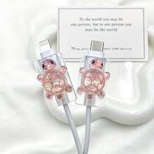 Ống bảo vệ cáp hình rùa hoạt hình dễ thương chất lượng cao, bền và chống mài mòn - Tương thích với tay cầm sạc Apple, thiết kế nhiều màu sắc, phụ kiện sạc Apple/Android, trang trí hình rùa dễ thương, vỏ bảo vệ sống động, phụ kiện nhỏ gọn, tiện ích thú vị, chất liệu bền lâu, bảo vệ thiết bị tiện ích, cần thiết cho người đam mê thiết bị công nghệ. - Nhiều màu - Xem 13