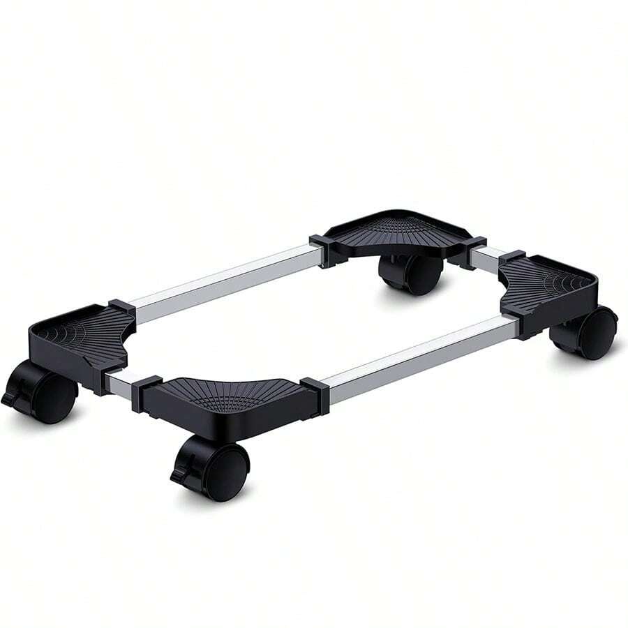 Adjustable CPU Stand With 4 Casters, Suitable For Most Computers - Black Computer Stand - View 1