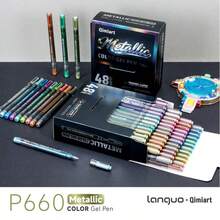 Bộ bút gel acrylic 90 màu Languo - Đầu bút mảnh 1.0mm, thích hợp cho vẽ tranh, phác thảo và ghi nhật ký nghệ thuật | Pha màu mượt mà, dung tích mực lớn | Lý tưởng cho nghệ sĩ và người mới bắt đầu - Bộ - Xem 4
