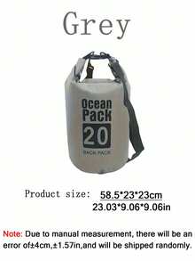 1件戶外旅行防水桶包 5L/10L/15L/20L 漂流溪流游泳防水背包 - 浮水防水乾袋,戶外漂流防水包 防水背包 | 500D PVC,沙灘包 防水手機殼 度假必需品 - 彩色 - 查看 31