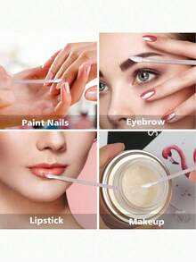 Bộ sản phẩm bán sỉ 50-500 cọ trang điểm môi dùng một lần dung tích lớn, cọ mascara, cọ son môi cầm tay, cọ son bóng dạng thỏi, cọ kẻ lông mày, que vệ sinh cọ, đóng gói riêng lẻ. - trắng - View 7