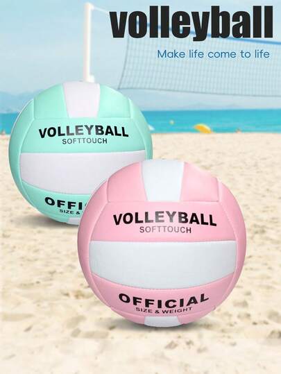 Bóng chuyền PU mềm cỡ số 5, chống thấm nước, thích hợp chơi trong nhà và ngoài trời, bền bỉ, dành cho thanh thiếu niên và người lớn chơi thể thao giải trí.