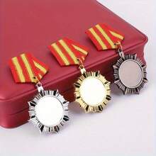 1pc Marathon Medal, Suitable For Outdoor Leisure Activities, With Blank Side For Customization - Multicolor - View 1