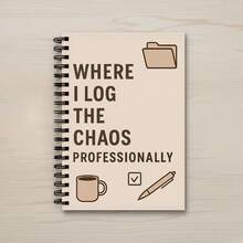1pc Spiral Bound Humorous Notebook, Suitable For Professional Occasions And Parties As An Interesting And Intelligent Journal School Supplies - A5 - View 5