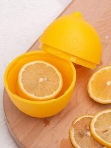 1pc Reusable Vegetable & Fruit Preservation Box, Lemon/Garlic/Bell Pepper/Tomato Storage Container - Multicolor - View 10