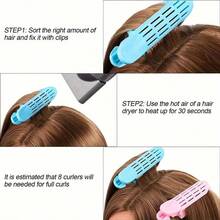 5 Sets Of Fluffy Hair Root Curling Clips - Self-Activating Hairstyle Tools That Instantly Create Bangs And DIY Curls For Ladies - Multicolor - View 6