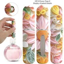Chai xịt nước hoa mini 5ml cầm tay, có thể đổ đầy lại từ đáy, họa tiết hoa và bướm trang nhã, chống rò rỉ, vật dụng làm đẹp thiết yếu cho phái nữ, phụ kiện nước hoa cao cấp phù hợp cho túi xách và du lịch, món quà lý tưởng cho việc chăm sóc bản thân của phụ nữ. - Một kích cỡ phù hợp cho tất cả - Xem 5