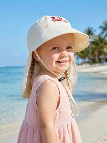 1pc Girls' Cherry Embroidery Sun Hat, Cartoon Kids Cap For Summer Sun Protection, Foldable, Lightweight, Suitable For Spring, Autumn, Outdoor, Travel, School Activities, Beach - 1PC - View 12