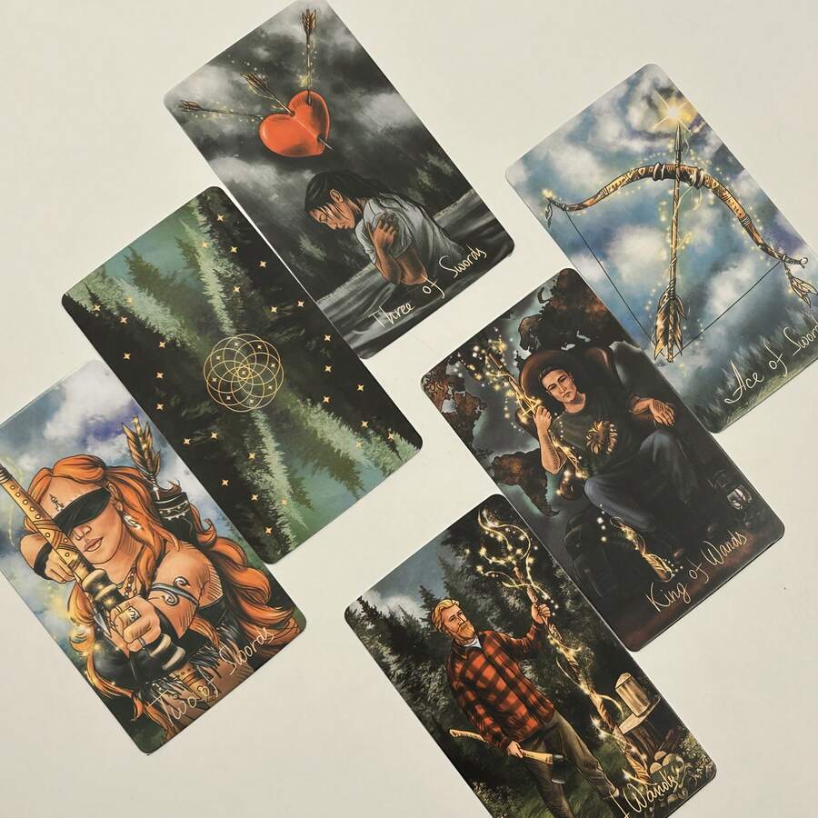 If You Missed It, You Should Reflect On The Tarot Cards. Classic Retro Design, Playing Cards For Entertainment Games, Essential Tools For Parties And Outdoor Divination. - أخضر - مشاهدة 1