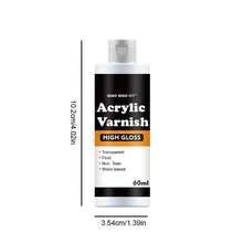 Premium Acrylic Gloss Varnish, 60/120/250ml - Clear, Non-Yellowing & Crack-Resistant Finish For Paintings, Oil Art & Drawings,Cratch-Resistant, Jewelry Making Sealant - A - View 13