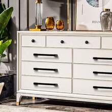 1/3/6 件套黑色铝合金厨房橱柜把手、梳妆台抽屉拉手、衣柜门把手、家具五金把手 - A - 查看 9