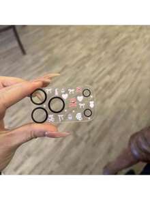 Creative Cute Cartoon Teddy Bear/Little Dog Lens Film, Compatible With Iphone 17/16 Pro/Pro Max, Compatible With Tempered Film, Soft Protective Film - Little Bear - View 7