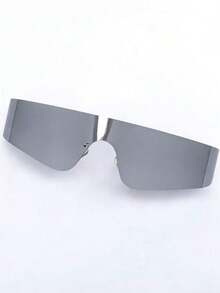 1 st personliga ramlösa europeiska och amerikanska heta tjejer Y2K metallmodeglasögon - Multifärgad - Visa 2