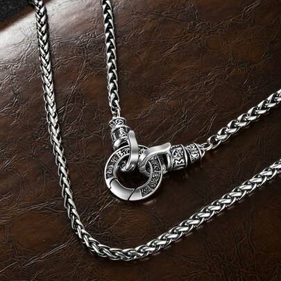1 chiếc vòng cổ mặt dây chuyền tròn đa năng khắc câu thần chú sáu chữ, họa tiết Ả Rập cổ điển, dây chuyền hình xương rồng thanh lịch, đa năng, không gây dị ứng, quà tặng lý tưởng cho thanh thiếu niên, phụ kiện đa dụng, phù hợp cho giới trẻ.
