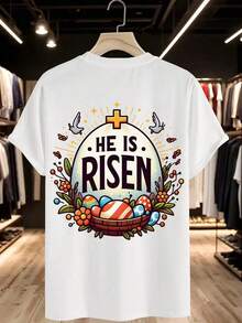 Men's-Shirt With Easter Pattern: Spring Holiday Outfit Ideas, Suitable Gifts Christian Friends And Family. - Black - View 9