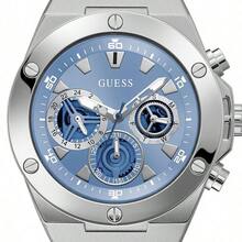 Guess Reloj de cuarzo de mujer multifunción de moda clásica, con correa de silicona - GW0417G1 - Azul - Ver 2