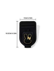 1pc Car Visor Storage Pouch Multifunctional Fashion Glasses Holder, Compact Space-Saving Car Visor Accessory, Multi-Color Options, Large Capacity Dual Slot Glasses Clip, Card Storage Pouch, Highly Practical, Easy Access, Doesn't Block View, Strong Magnetic Adsorption, Auto-Closing Car Interior Accessory - A - View 9