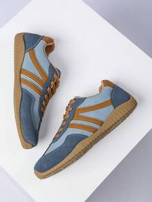 Hidkat Women's Summer Casual Flat Shoes, 2025 Spring New Lightweight Soft Bottom Patchwork Sneakers - 668 Denim Blue - View 8