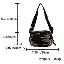 Niche Design White Embossed Waist Bag, 3D Rhombus Embossed Crossbody Bag, Elegant Casual Chest Bag - Black - View 7