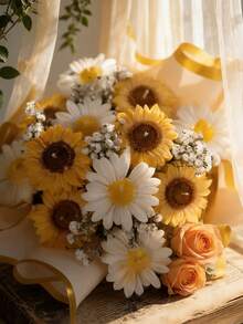 1pc 3D Sunflower & Daisy Silicone Mold, Suitable For Candle Making - Daisies, Sunflowers - View 2