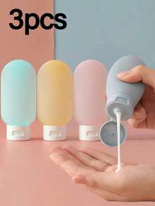 Refillable Bottle Set, Including Tube Lotion Bottle, Leak-Proof Squeeze Bottle, Used For Dispensing Cosmetics, Shampoo And Various Liquids. Practical Travel Essential, Also A Great Choice For Home And Bathroom Decor. - A - View 7