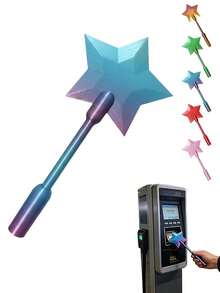2D 3D Printed Magic Wand Style Contactless Payment, Contactless Payment Magic Wand, Starry Magic Wand, Magical Star Wand Contactless Payment Card Holder, Suitable For Card Payment Scenarios - View 2