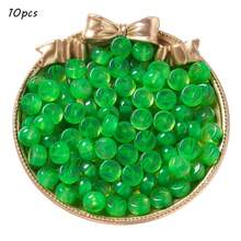 圆形树脂仿玉直孔算盘珠光环染色码头桶珠散珠扁珠DIY珠子材料配件 - 彩色 - 查看 10