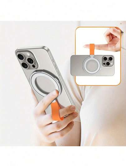 حامل هاتف معدني مغناطيسي قابل للطي وللدوران 360 درجة، مناسب لهواتف آيفون والأندرويد، مع مغناطيس قوي ومسند متعدد الزوايا، إكسسوار هاتف مضاد للسقوط