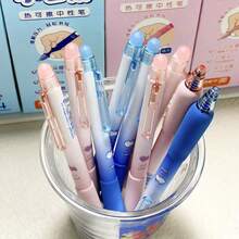 Bộ 4 bút bi gel có thể xóa, bút bi mềm có đầu mút, ruột bút 0.5mm, mực có thể xóa bằng nhiệt, thích hợp cho học sinh viết, đánh dấu, sửa lỗi, đồ dùng học tập. - Bút gel có thể xóa - Xem 3