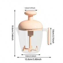 Manual Press Cup-Style Multi-Functional High Capacity Egg Beater Mixer, New Model Foaming Cream Cake Baking - Baby Pink - View 8